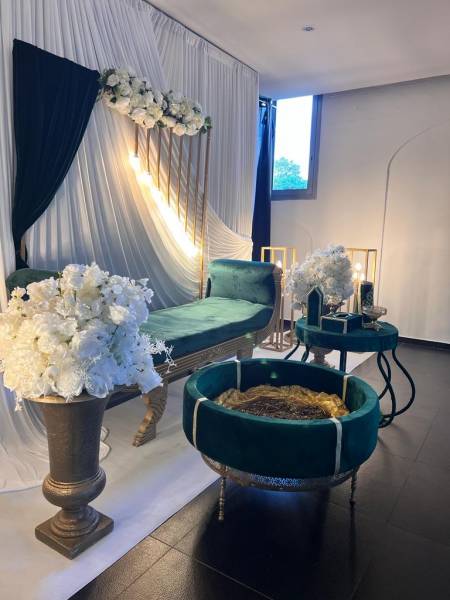 Décoration pour cérémonie du henné à Marseille