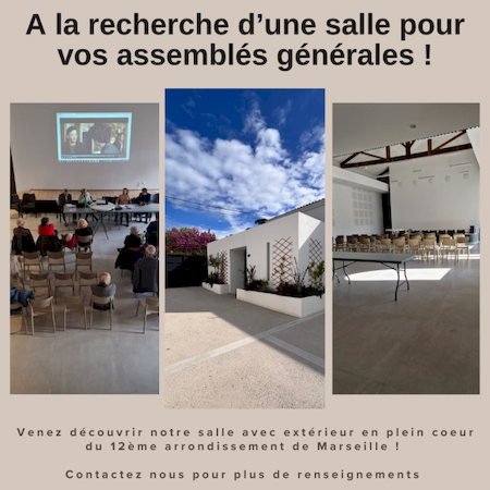 Notre zone d'activité pour ce service Location de salle polyvalente à Marseille 13 dans les Bouches-du-Rhône : team building, repas d’affaires ou fête associative en 2026
